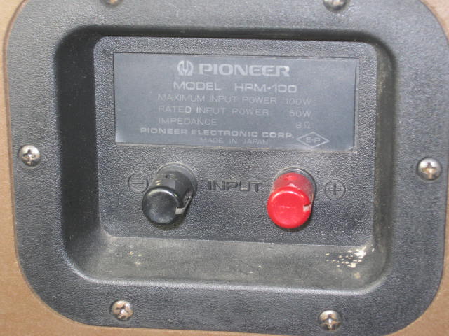 Vtg Pioneer HPM-100 Watt Version Floor Standing Stereo Audio Speakers NO RESERVE 9