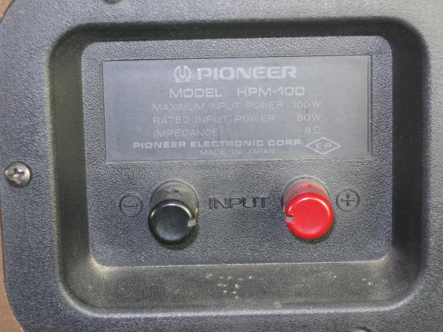 Vtg Pioneer HPM-100 Watt Version Floor Standing Stereo Audio Speakers NO RESERVE 10