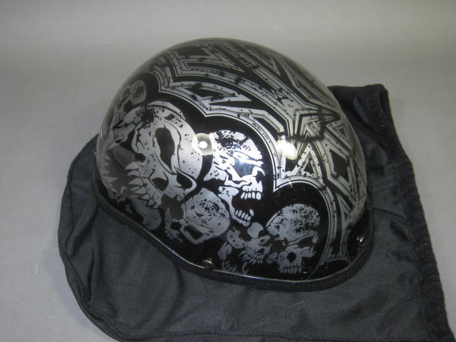 2 Helmets Zan Face Mask Harley Davidson Motorcycle Boots Gloves Safety Glasses + 5