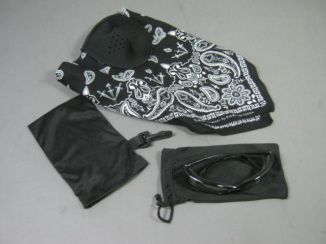 2 Helmets Zan Face Mask Harley Davidson Motorcycle Boots Gloves Safety Glasses + 13