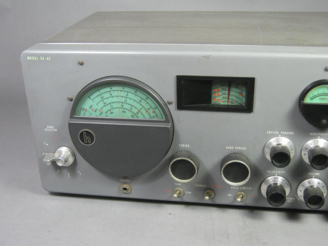 Vtg Hallicrafters SX-43 Shortwave Ham Radio Receiver Lights Up Receives Signals 1