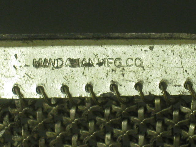 Vtg Antique Mandalian Metal Mesh Purse Art Deco Enamel Flapper Bag 7 Drops NR! 7