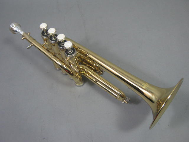 Berkeley Wind 4-Valve Piccolo Trumpet Horn W/ Mouthpiece Shoulder Strap + Case 6