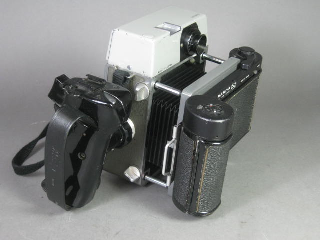 Vtg Mamiya Press Camera w/Bellows 6x7 Film Back Adapter Pistol Grip Graflex NR! 4