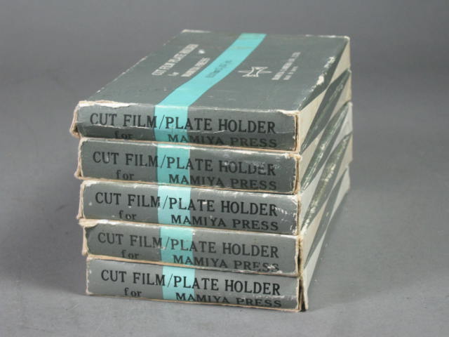 5 Mamiya Press Camera Cut Film Plate Holders 6.5x9cm 2.5x3.5" Orig Boxes No Res! 1