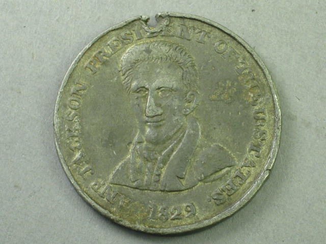 1829 Andrew Jackson Campaign Token Medal Gallant Successful Defender New Orleans