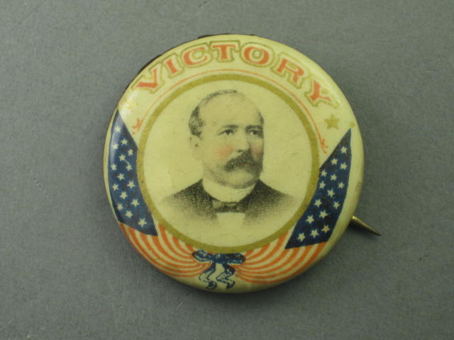 Vtg Antique 1904 Alton B Parker Victory Litho Campaign Pin Pinback Button 1.25"