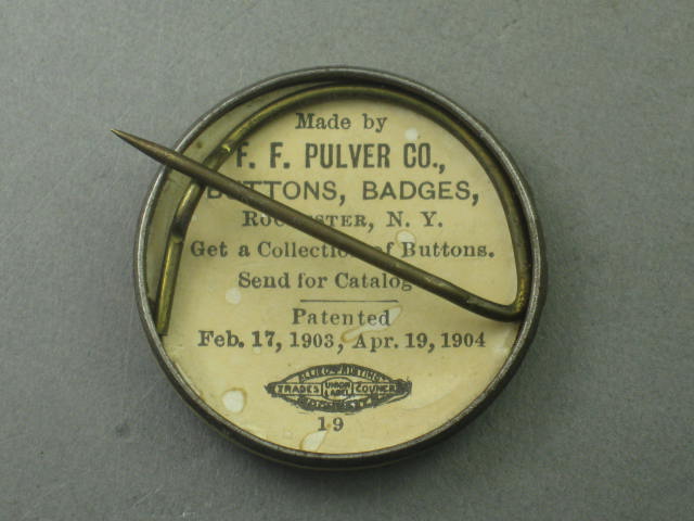 Vtg Antique 1904 Alton B Parker Victory Litho Campaign Pin Pinback Button 1.25" 1
