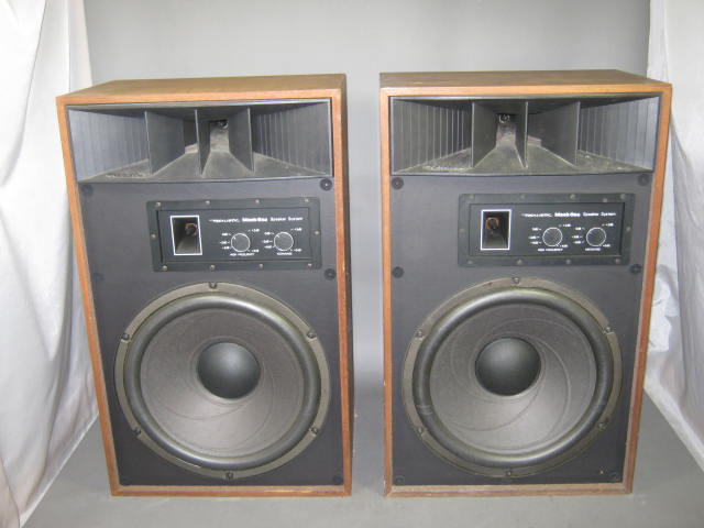 Vtg Pair Realistic Mach One 1 Liquid Cooled Stereo Horn Floor Speakers #40-4024