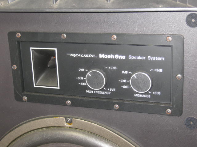 Vtg Pair Realistic Mach One 1 Liquid Cooled Stereo Horn Floor Speakers #40-4024 1