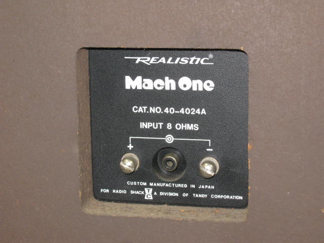 Vtg Pair Realistic Mach One 1 Liquid Cooled Stereo Horn Floor Speakers #40-4024 9