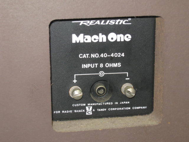 Vtg Pair Realistic Mach One 1 Liquid Cooled Stereo Horn Floor Speakers #40-4024 10