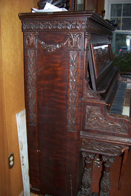 Antique Heintzman & Co Upright Grand Piano Pat March 1896 Toronto Canada + Bench 5