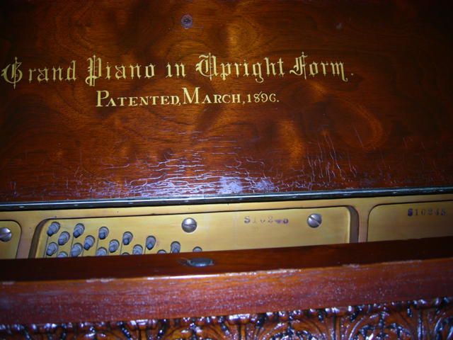 Antique Heintzman & Co Upright Grand Piano Pat March 1896 Toronto Canada + Bench 7