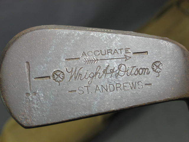 Wright & Ditson Hickory Wood Shaft St Andrews Mashie Mid-Iron Driver Set Putter 4