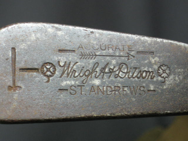 Wright & Ditson Hickory Wood Shaft St Andrews Mashie Mid-Iron Driver Set Putter 10