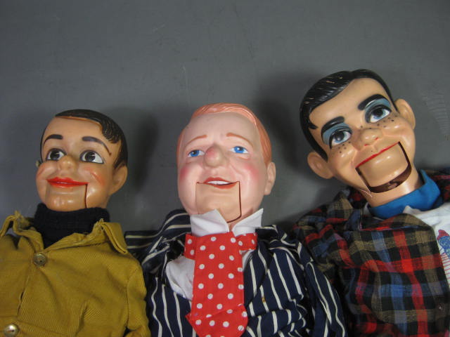 3 Vtg Ventriloquist Dummy Puppet Dolls Lot 1980 Eegee Co. W.C. Fields NO RESERVE