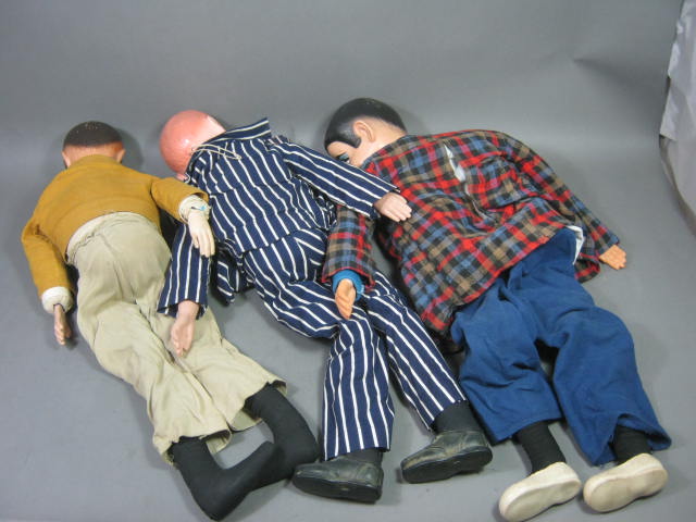 3 Vtg Ventriloquist Dummy Puppet Dolls Lot 1980 Eegee Co. W.C. Fields NO RESERVE 3