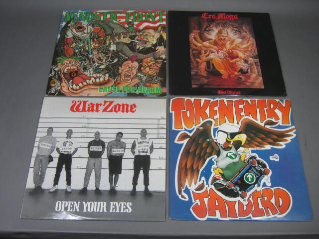 War Zone Open Your Eyes Cro-Mags Best Wishes Token Entry Jaybird Vtg Vinyl Lot
