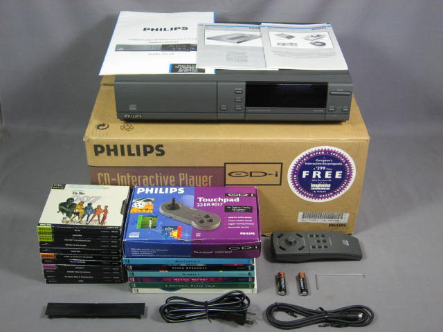 Philips CD-i CDI 220 System 5 Movies 8 Games Remote+ NR