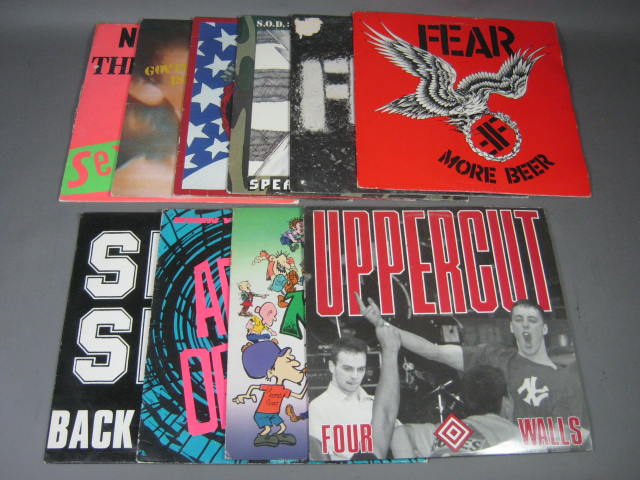 10 Vtg Punk LP Lot Uppercut Four Walls Fear Sex Pistols MOD Greeen Yellow Vinyl
