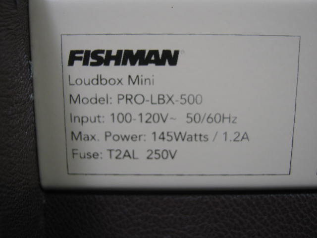 Fishman Loudbox Mini PRO-LBX-500 Acoustic Guitar Amp Amplifier 60 Watt 2 Channel 5