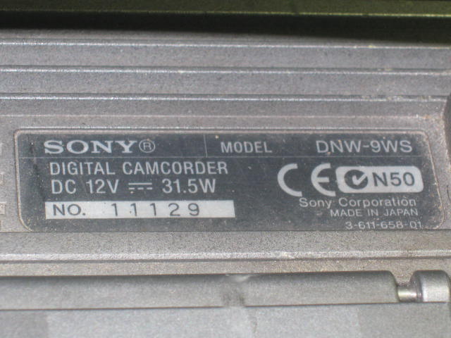 Sony DNW-9WS Betacam SX Power HAD 16:9/4:3 Pro Broadcast Camcorder Video Camera 4