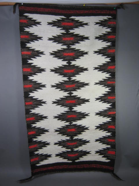Vtg Navaho Navajo Native American Indian Rug Weaving Wall Hanging 28" x 51" NR!