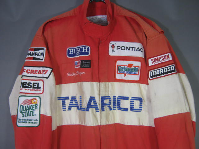 Vtg Simpson Bobby Dragon Vermont Stock Car Racing Suit Uniform 3/95 W/ Patches 1