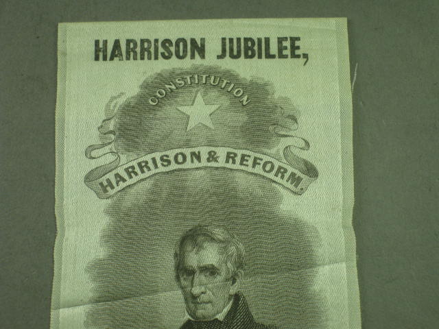 1840 William Henry Harrison & Reform Jubilee Norfolk County Silk Campaign Ribbon 1