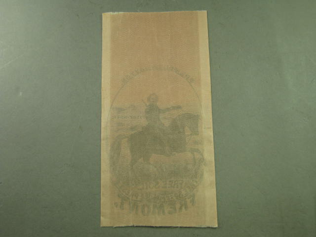 1856 John Fremont & William Dayton Silk Campaign Ribbon Free Soil Speech Press 3