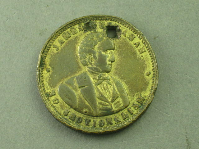 1856 James Buchanan / John Breckinridge Campaign Token Medal No Sectionalism NR!