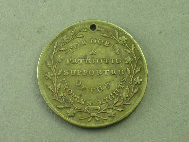 1844 Henry Clay Campaign Token Medal Farmer Of Ashland Patriotic Peoples Rights 1