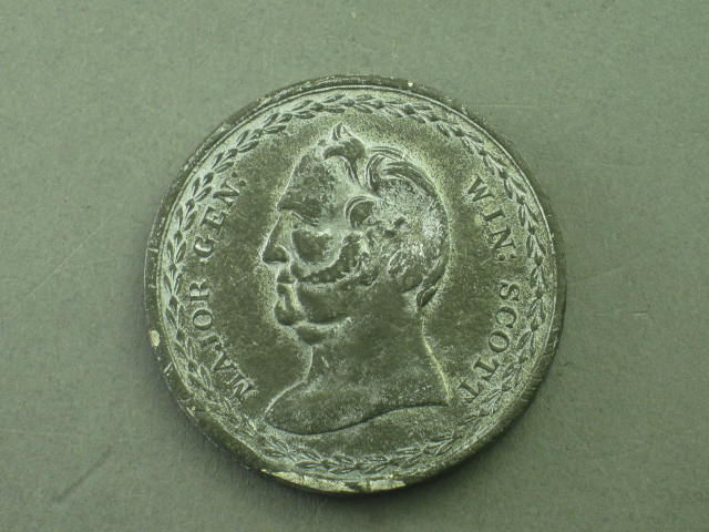 RARE 1840 Martin Van Buren Democracy / 1852 Winfield Scott Campaign Token Medal 1