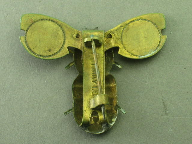 1896 William McKinley Garret Hobart Mechanic Gold Bug Jugate Pin Pinback Button 3