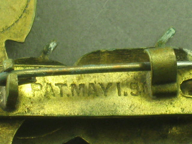 1896 William McKinley Garret Hobart Mechanic Gold Bug Jugate Pin Pinback Button 4