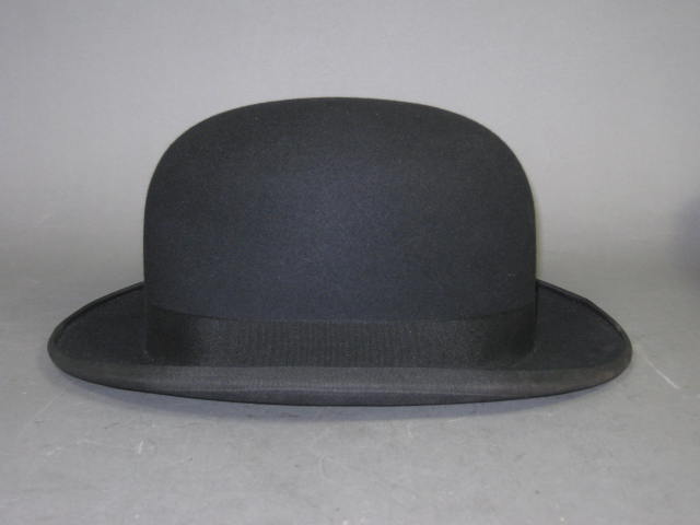 Vintage Stetson Feather Weight Hat Bowler Derby Size 7 1/8 Youngs New York NR! 3