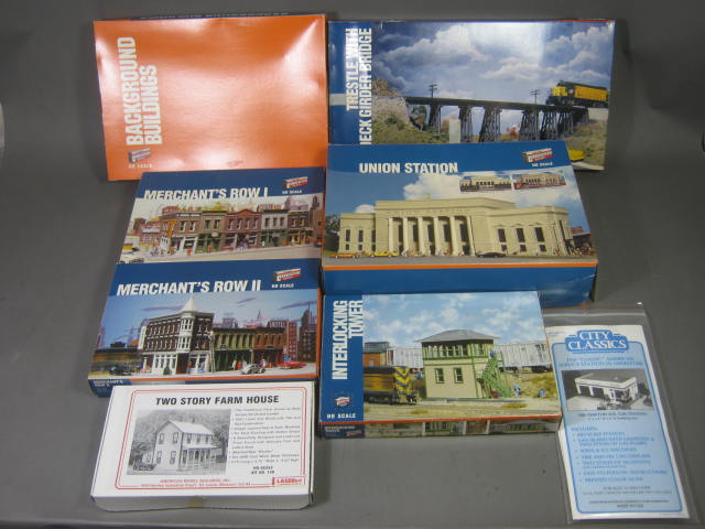 Walthers Cornerstone Building Structure Kits Set Lot Model Railroad HO Scale NR