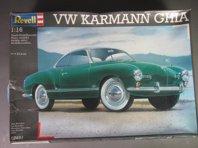 Revell VW Karmann Ghia Coupe 1:16 Scale Volkswagen Model Kit 07491 Original Box