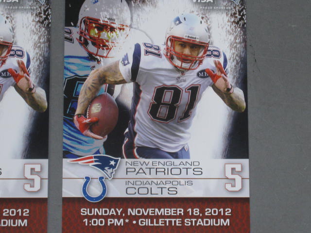 2 New England Patriots Indianapolis Colts Tickets 11/18 Gillette Stadium NO RES! 1