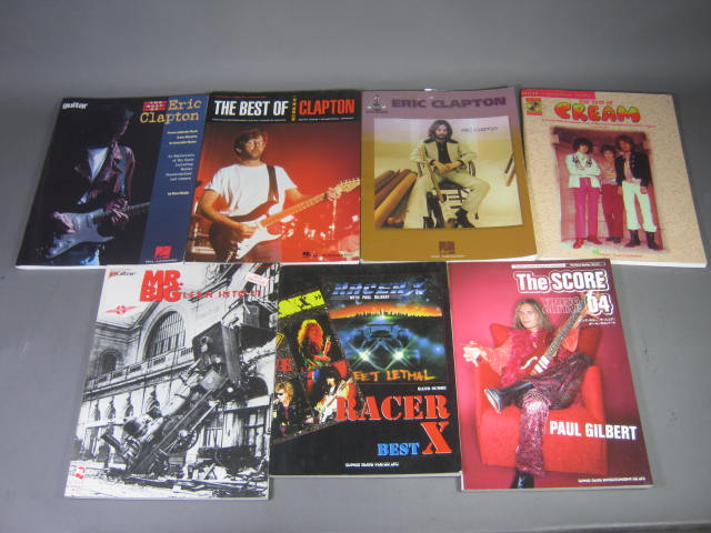 7 Sheet Music Guitar Tabs Books Lot Eric Clapton Cream Mr Big RacerX Hal Leonard