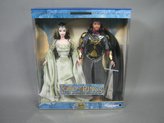 2003 Barbie Arwen Ken Aragorn Lord Of The Rings Return King LOTR ROTK Giftset NR