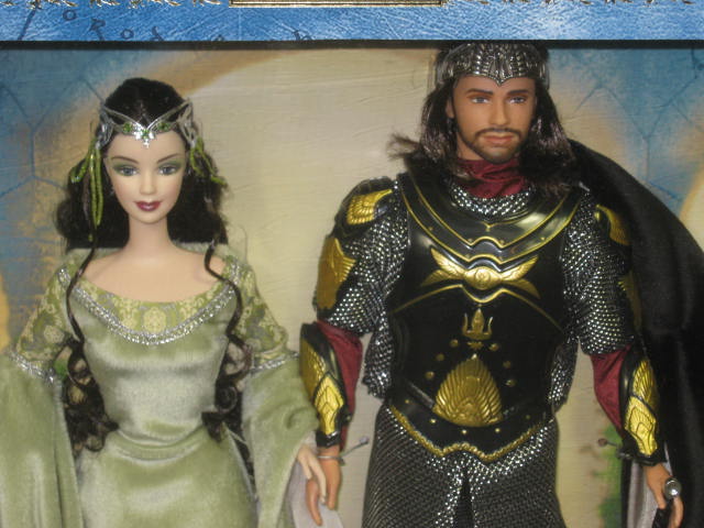 2003 Barbie Arwen Ken Aragorn Lord Of The Rings Return King LOTR ROTK Giftset NR 1