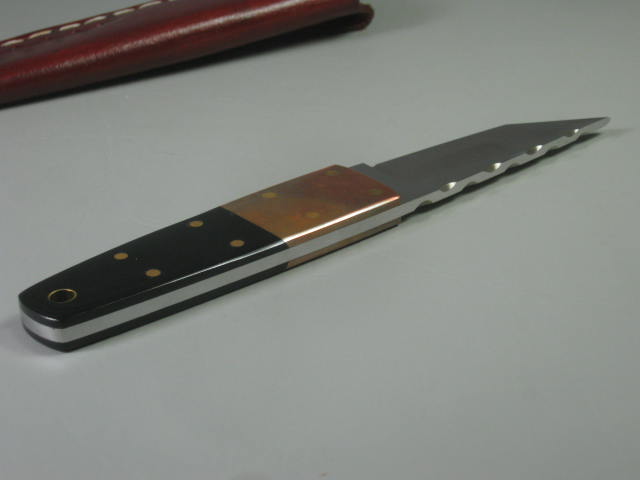 Custom Hand Made Raleigh Tabor Tanto Knife 3.5" Blade Carbon & Copper Handle NR! 1