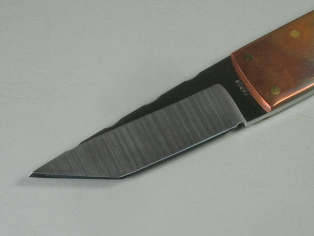 Custom Hand Made Raleigh Tabor Tanto Knife 3.5" Blade Carbon & Copper Handle NR! 2
