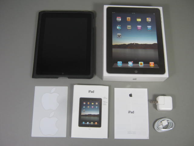 Apple Mac iPad 1st Gen Computer Tablet MB292LL Black 16GB WiFi w/Case Exc Cond