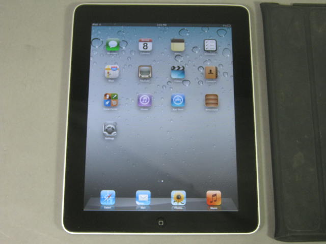 Apple Mac iPad 1st Gen Computer Tablet MB292LL Black 16GB WiFi w/Case Exc Cond 5