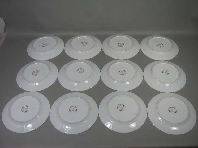 12 Vista Alegre Portugal Xmas Magic Porcelain Dessert Salad Luncheon Plates Set 7