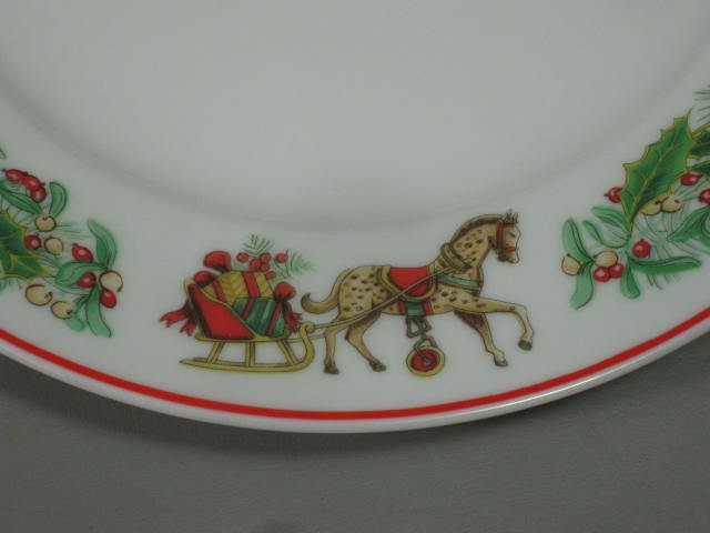 12 Vtg 1987 Vista Alegre Portugal Xmas Magic Fine Porcelain Dinner Plate Set Lot 4