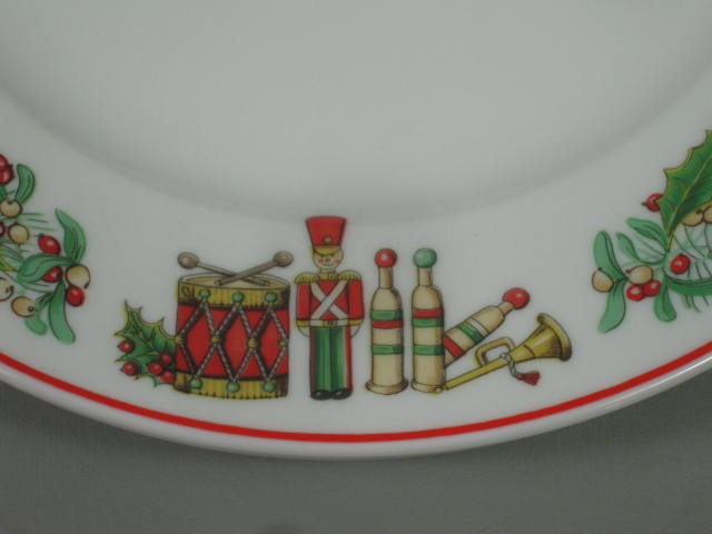 12 Vtg 1987 Vista Alegre Portugal Xmas Magic Fine Porcelain Dinner Plate Set Lot 6